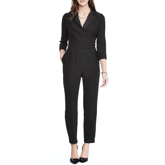banana republic tuxedo jumpsuit